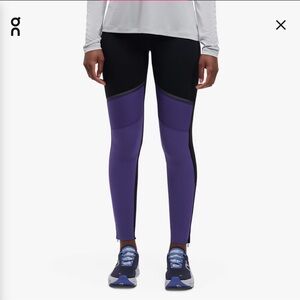 NWT [on running] black/purple on tights long